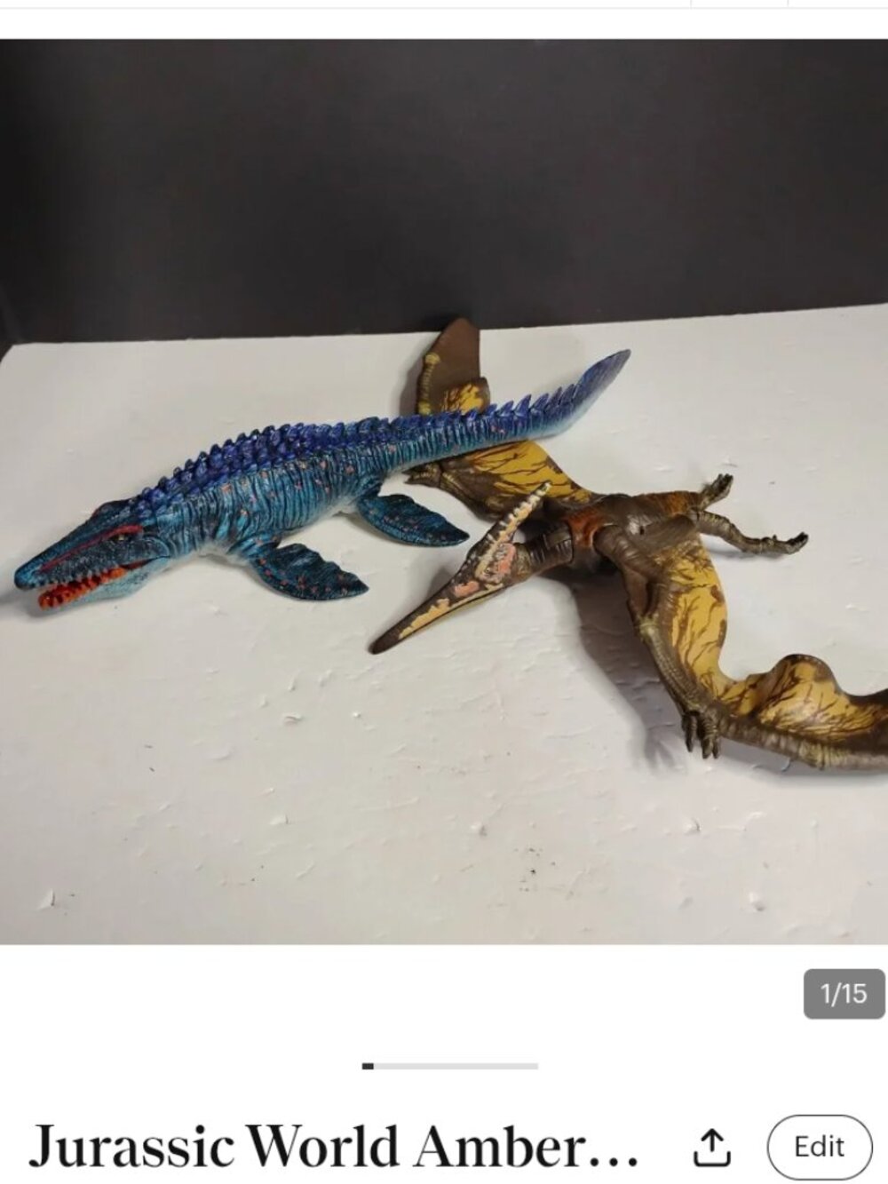 Jurassic World Amber Series Pteranodon & Sienon Mosasaurs